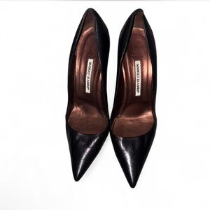 Manolo Blahnik Shiny Black Heels